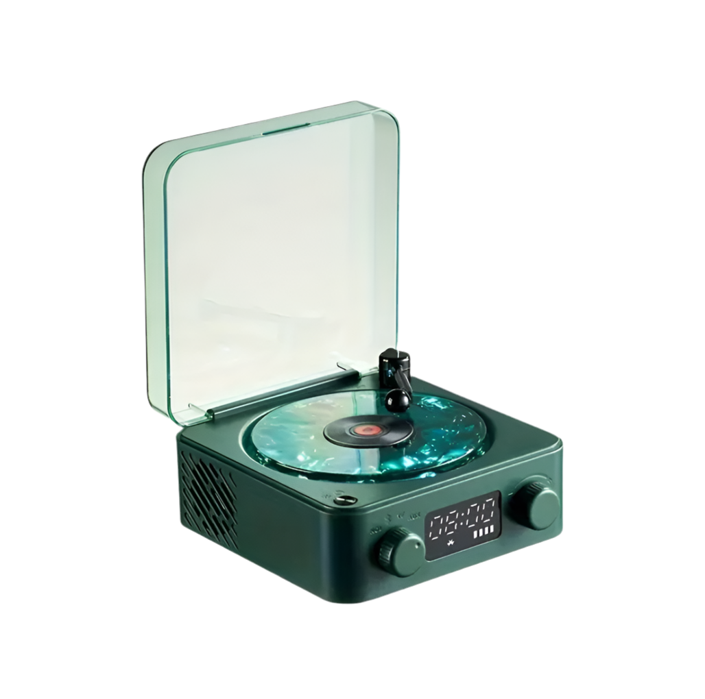 Retro Turntable Speaker Wireless Bluetooth Vinyl Record Player