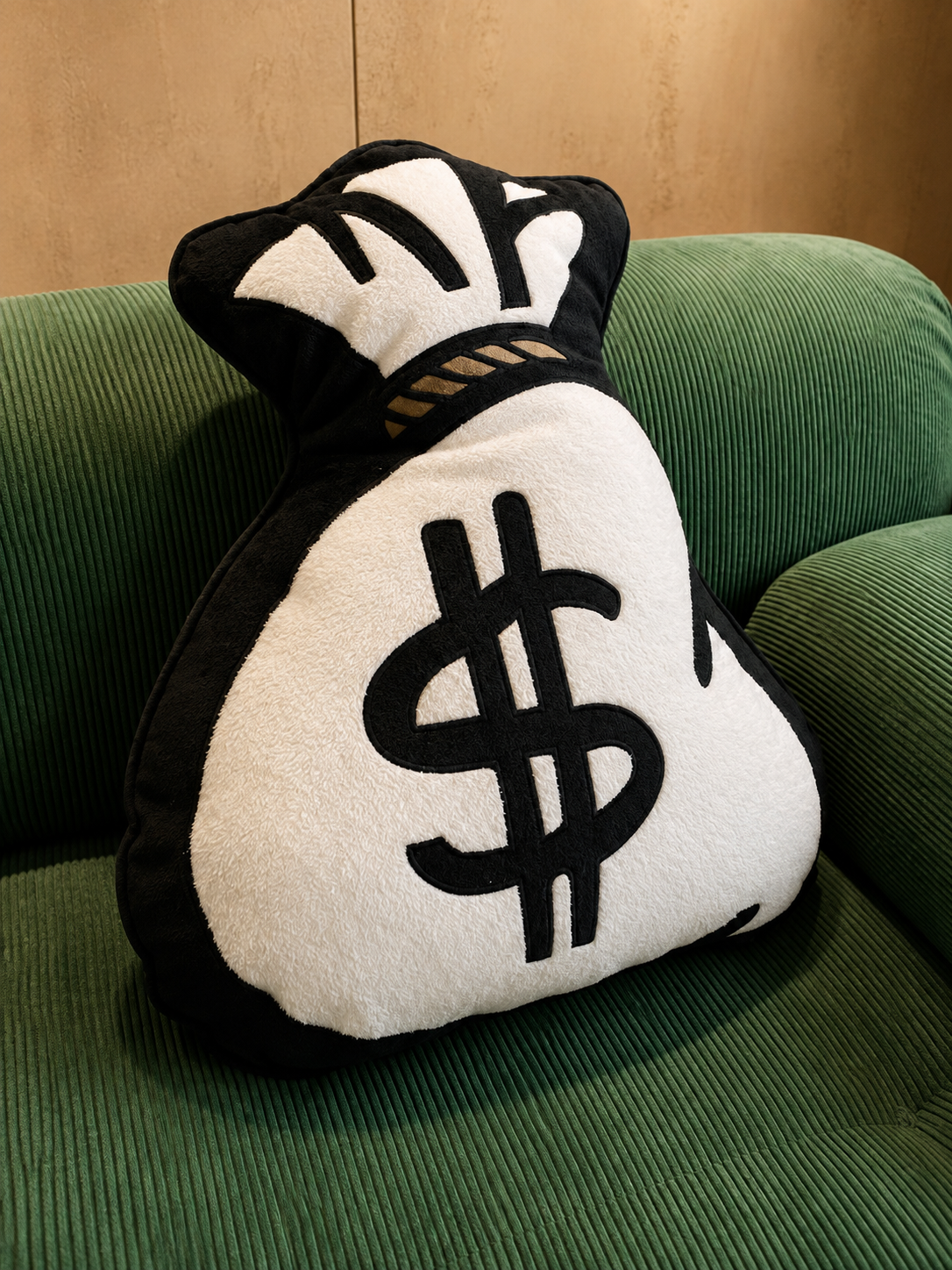 Gift Dollar Sign Money Bag Pillow