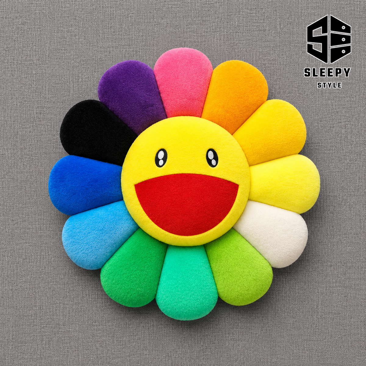 Included in Colour Pop Bedroom: Rainbow Daisy Plush Pillow