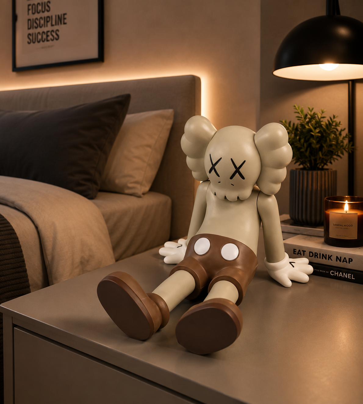 Sitting Kaws Statue