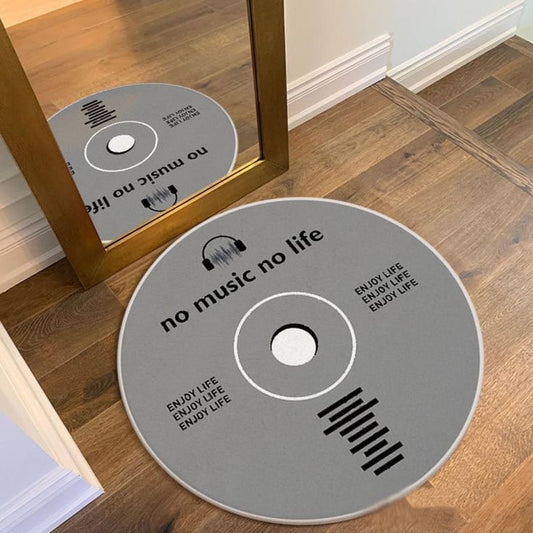 Grey Disc Rug