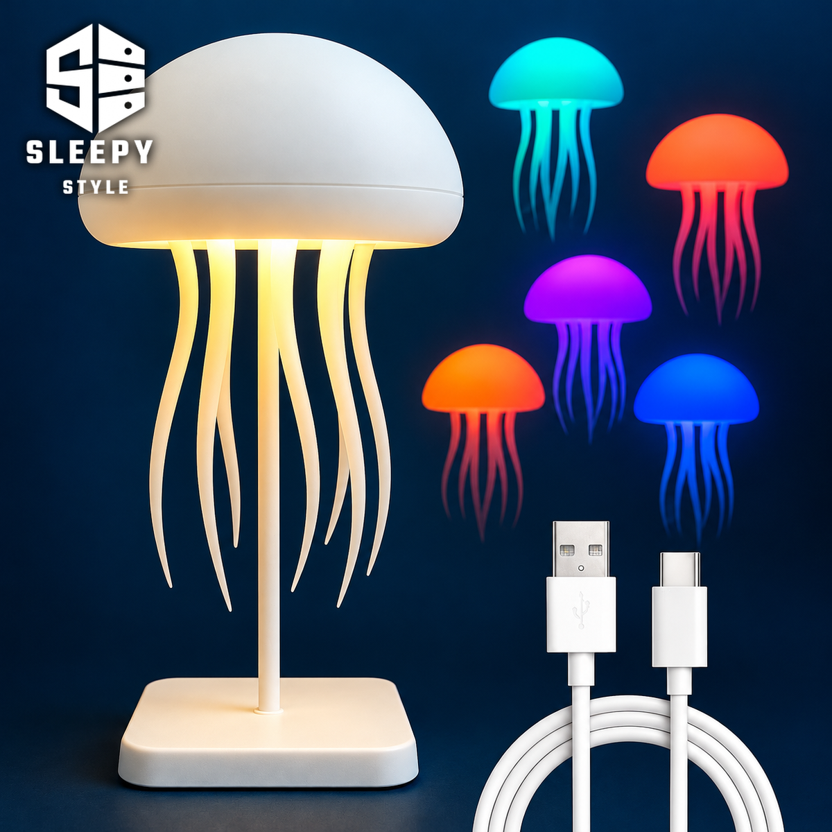 Included in Surreal Sea Lounge: Floating Jellyfish Lamp