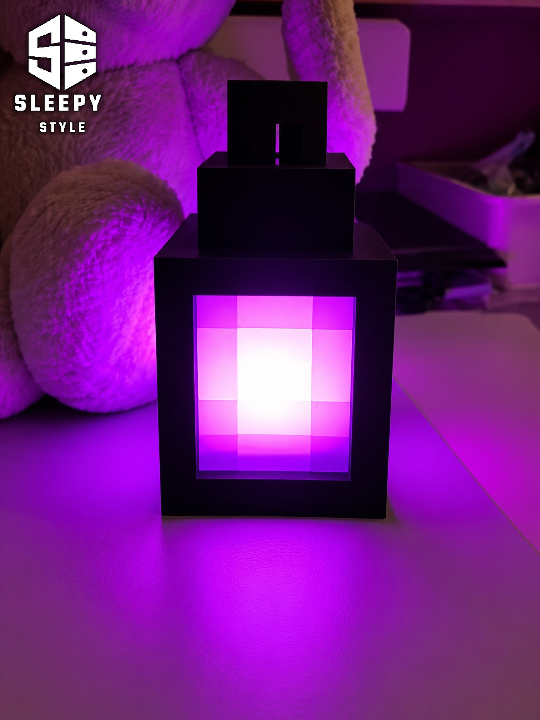 MC Soul Lantern Lamp — purple tabletop lighting